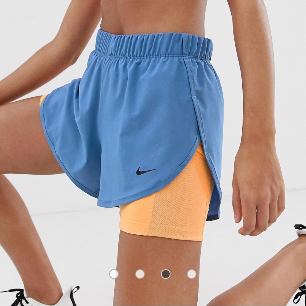 Nike Dri-Fit Large Training Flex 2 In 1 Shorts In Blue And Orange